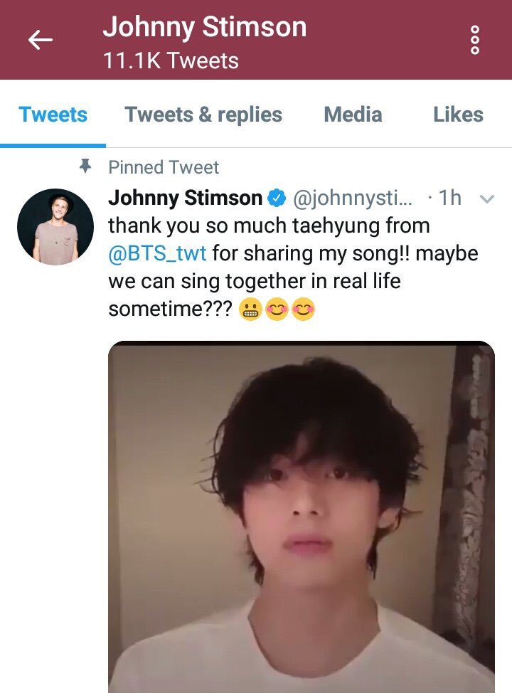 Taehyung, a really big artist, showing love to smaller musicians