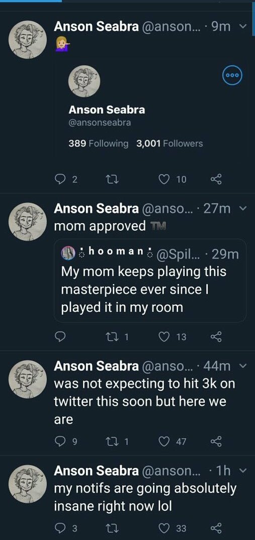 Musical artist Anson Seabra showed excitement through a tweet when Taehyung played his song " That's us " on his recent Vlive & got overwhelmed by the amount of support from Armys.