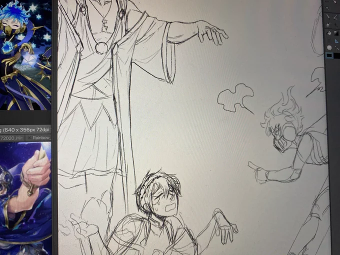 Tablet be `working' again so I'm actually doing proper lineart for once lmfao 