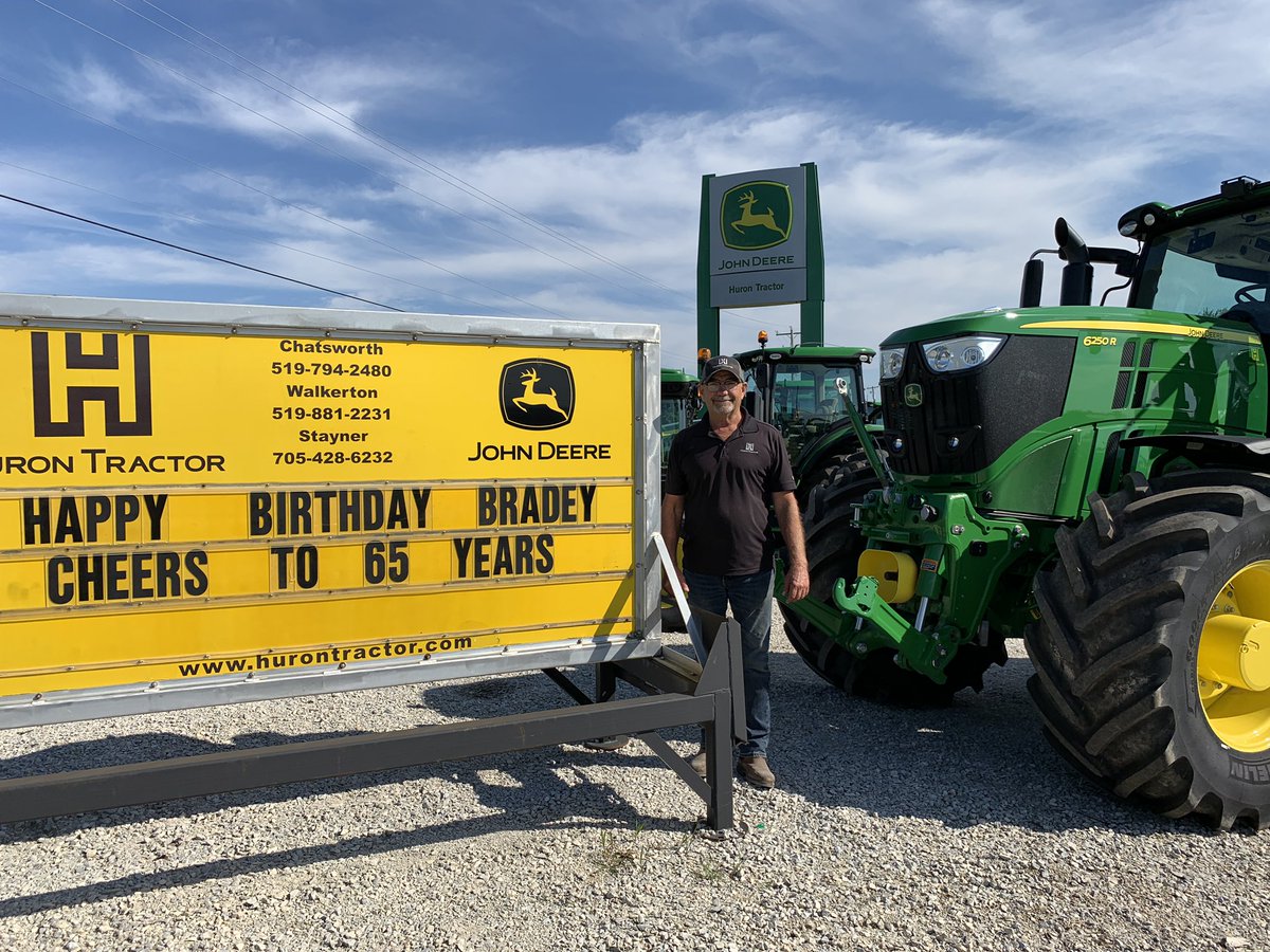 Still going strong...Bradey Carmichael turns 65! Honk on your way by our Chatsworth location or stop in &amp; wish him a Happy Birthday!!
<a href="/HuronTractorLtd/">Huron Tractor Ltd</a> <a href="/JohnDeere/">John Deere USA</a>