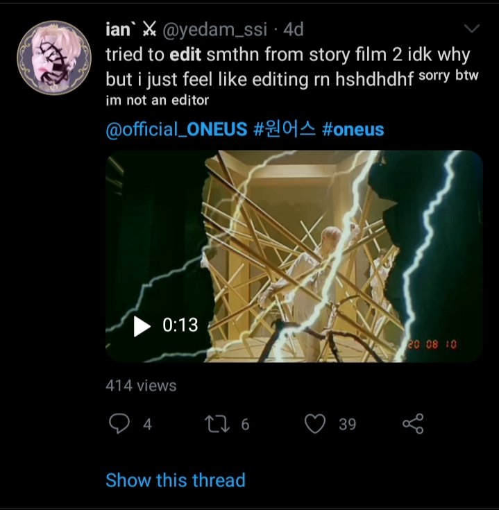 4. The Vid Editor- to moons who are video editors are like the editor but with vids. these vids can be the members' comp. of pics/vids with music to math the concept of the vid. other vid editors are responsible for oneus cuts just like what happened yesterday at soribada