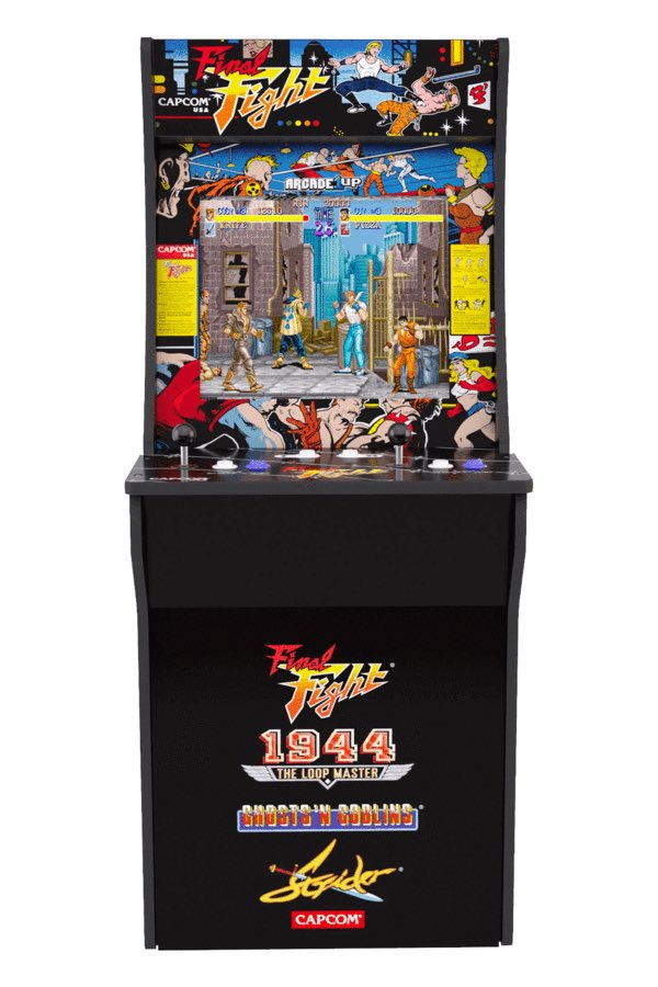  Final Fight. Capcom. 1989Tras el éxito del primer Street Fighter Capcom se preparó para la 2ª parte pero tras el éxito de Double Dragon cambió de idea y con todos los personajes diseñados decidió hacer un juego de lucha de movimiento horizontal, de los mejores de los 80