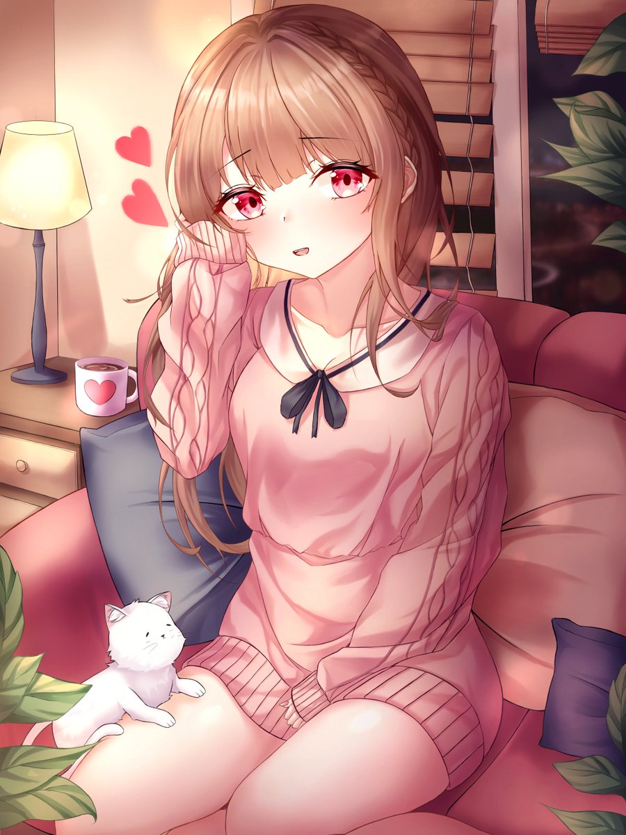 オリジナル 膝の上に横になってもいいかも トパンのイラスト オリジナル 膝の上に横になってもいいかも トパンのイラスト