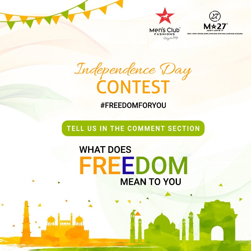 MensClubFashio1's tweet photo. Having a different view for the same thing is what defines the beauty of India's diversity. So, while 'freedom' might have a different meaning for someone, let us know what's yours!.
#Contest #ContestAlert #IndependenceDay #IndependenceDayContest #FreedomForYou #MensClubFashions https://t.co/Zz0gM8h10y