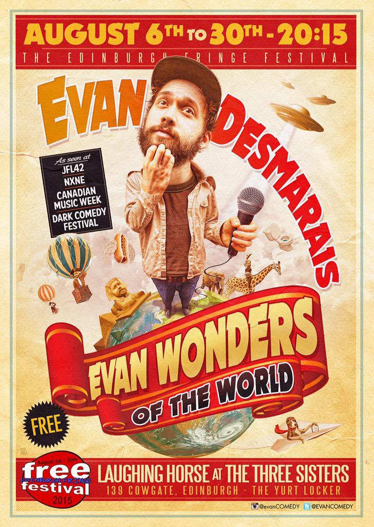 This would have been my 6th fringe in a row and I have never had as good of a poster as I did year one! Thanks @KurtFirla 🔥🔥🔥