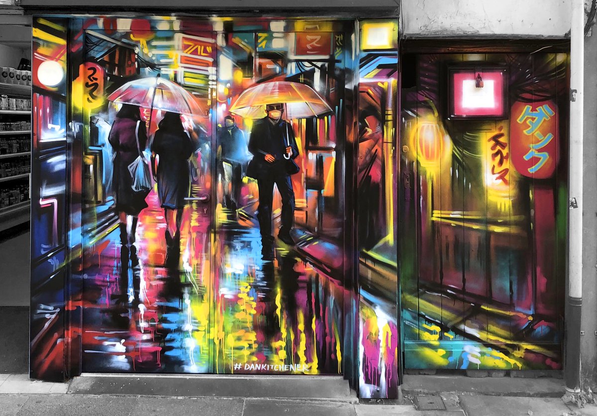 DanKitchener's tweet image. ‘Backstreets’ - here’s my latest mural and this time back in Hull ! Really great couple of days painting once again in Hull. Anlaby Road, Hull - on the front of Nang Chicken / Asian food #loopcolors #loop #mtn94