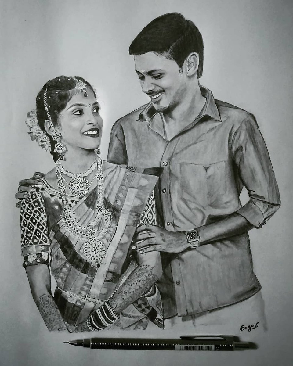 sago_arts's tweet photo. Commissioned Sketch ✍🏼
As Per the Order of - @er_manoj_be
Wedding Presentation for his beloved brother 🤵🏻
#Sketch #sketchbook #art #free_hand_sketch #Tamil #trending #instagood #instagram #Pencil_Work #drawing #pencildrawing #portrait #art #mySTAEDTLER #Friendship #Sago_Arts ♥️ https://t.co/6MRjKuY43Q