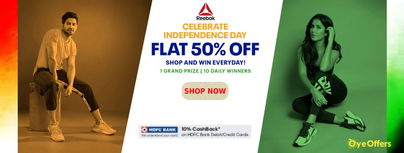 OyeOffers's tweet photo. #IndependenceDay Sale at Reebok! Get a Flat 50% OFF on Apparel, #Footwear &amp; More

SHOP NOW: https://t.co/nSZ3uJ5aOO

#Reebok #fridaymorning #ShoesSale #sportswear #IndependenceDay2020 https://t.co/cMnqx4puLy