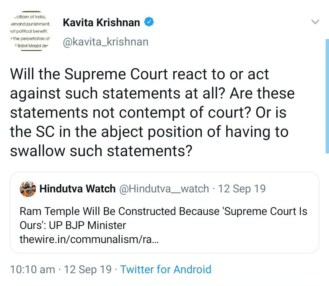 And few more champion tweets on contempt of court. These liberals always raised voice for punishment against contempt of court.Now, on  #prashantbhushan issue, why are they crying against Supreme Court?