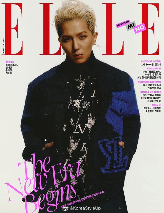 OLAM - MINO 송민호 on X: [!!] #MINO in LV for the cover of ELLE Sept Issue  the biggest fashion moment of the year for MAGs - One of the only 5