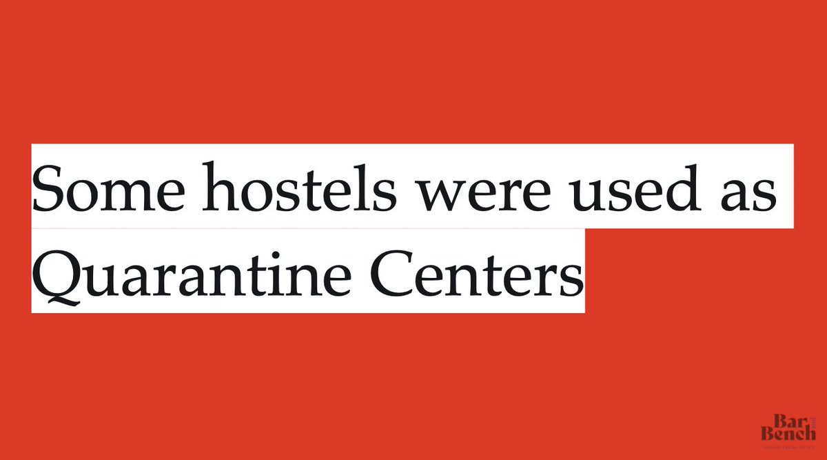 Divan now refers to reports which show that in many States certain hostels and other facilities (that will now be used) have been used temporarily as quarantine centres.  #StudentsInSCForJustice  @anubha1812 #studentsAgainstUGCGuidelines