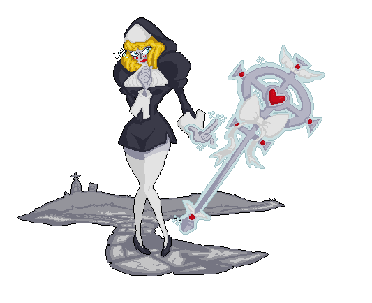Broelbrak's tweet photo. Thinking about this old project a lot lately. A shounen satire inspired by famous artists, like #malevich #lichtenstein #mondriaan || #pixelart #arczero #protagonist #nun #rival #anime #comic #originalcharacters #characterdesign || https://t.co/FvDSCIJYmx