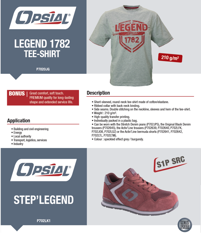 candicemet's tweet photo. New very soft &amp; premium quality t-shirt "LEGEND 1782" matching the STEP LEGEND S1P shoes. 

OPSIAL by @descoursetcabaud

https://t.co/hca2nSPgfu

#opsial #descoursetcabaud #epi #ppe #protection #safetyatwork #industry #safety #risk #industrie #safety  #sécurité #travail https://t.co/9wz0cqI4j9