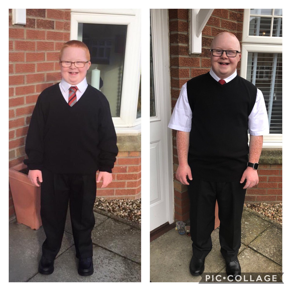 JuliaEKelly4's tweet photo. Day 1 of S1 and Day 1 of S6!! So so proud of you Harris. Have an amazing final year of school 💙@MrKellyPTC @BalwearieDAS @Kirkcaldywestps @DSScotland https://t.co/7hTyDtpMMt