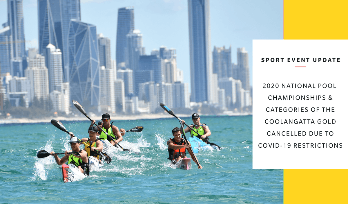 SLSAustralia's tweet photo. Sport event update: SLSA has taken the decision to cancel the 2020 National Pool Rescue Championships and all non-elite categories of the Coolangatta Gold, including Beach Warrior due to COVID-19 restrictions.

Read further details: https://t.co/kn8ecnDTqu https://t.co/RjLEJdGYX5