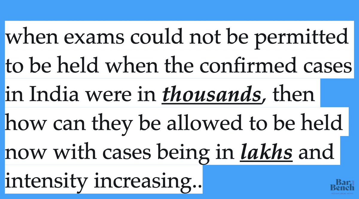 Covid figures from April: when exams could not be permitted to be held when the confirmed cases in India were in thousands, then how can they be allowed to be held now with cases being in lakhs and intensity increasing.  #StudentsInSCForJustice  #studentsAgainstUGCGuidelines