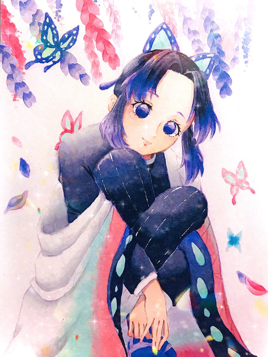 #いろんな胡蝶しのぶが見れるタグ
 アナログ絵もあったので載せてみました? 