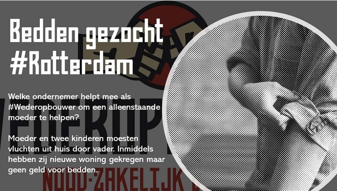 #Bedden gezocht.. Welke #ondernemer helpt ons mee? #Rotterdam #hartvoordezaak #wederopbouwers