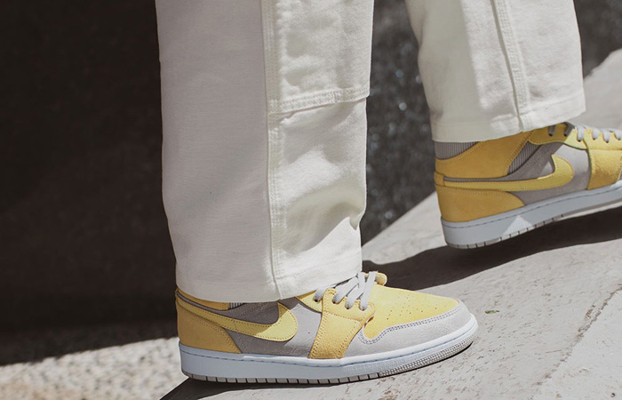 jordan 1 mid bone grey yellow