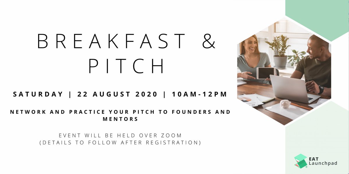 rescalelab's tweet photo. Breakfast and Pitch is back!

Date/ Day: 22 August 2020, Saturday
Time: 10am - 12pm
Platform: Zoom

Sign up here early https://t.co/ig3Mz0XPo1 to secure a spot as one of the main pitchers.

#eatevents #pitching #pitch #networking #network #founders #mentors #experts #startups https://t.co/ZjMTzTs4Iq