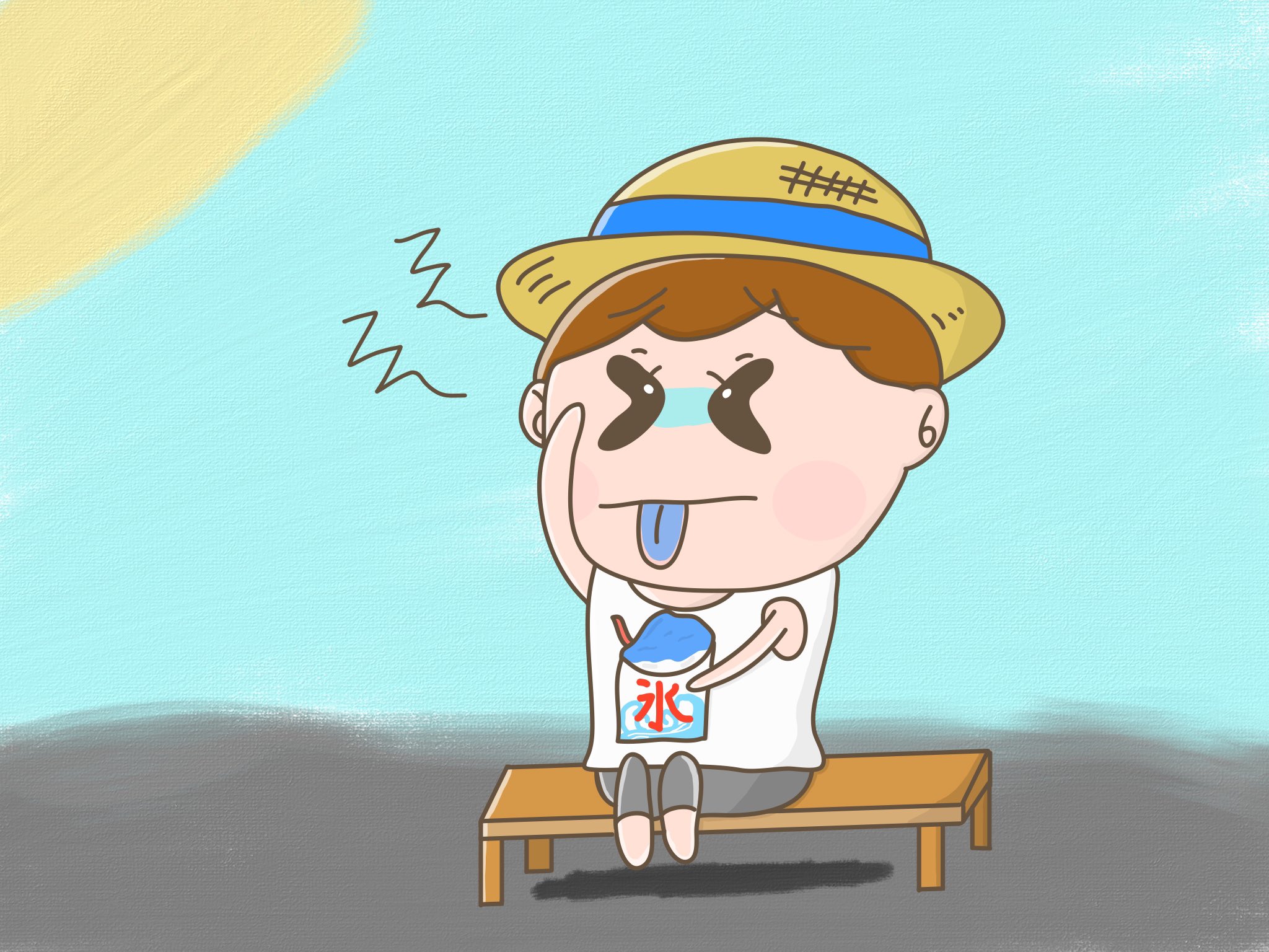 Uzivatel Aki かわいい子供 動物イラスト描きます Na Twitteru かき氷を食べてキーンとなった男の子 イラストレーター イラスト 毎日イラスト 子供 男の子 小学生 かき氷 夏 夏休み イラスト好きな人と繋がりたい かわいい 絵描きさんと繋がりたい