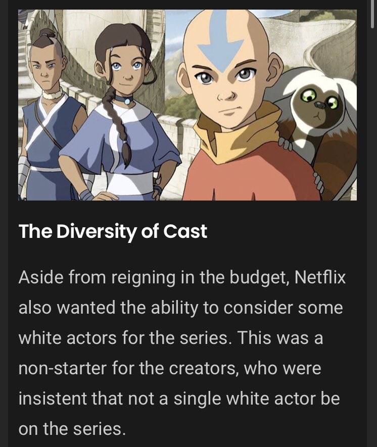 xoSuper_Sennin's tweet photo. Wtf is this shit?? #CancelNetflixATLALiveAction https://t.co/onglxsgGvl