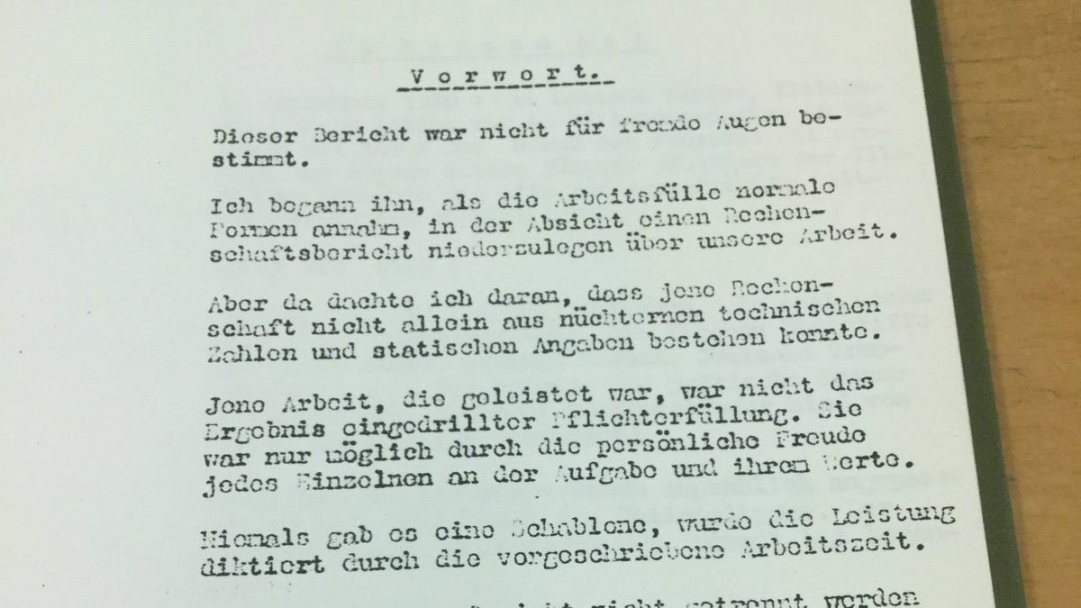 This is taken from 'Briten, Bomben, Bunker' ('Brits, Bombs, Bunker'), a section from a wartime account by Bruns who wanted to make his Rechenschaftsbericht ('Statement of Accounts') at the airfield more interesting. It was 'never intended for the eyes of strangers'!