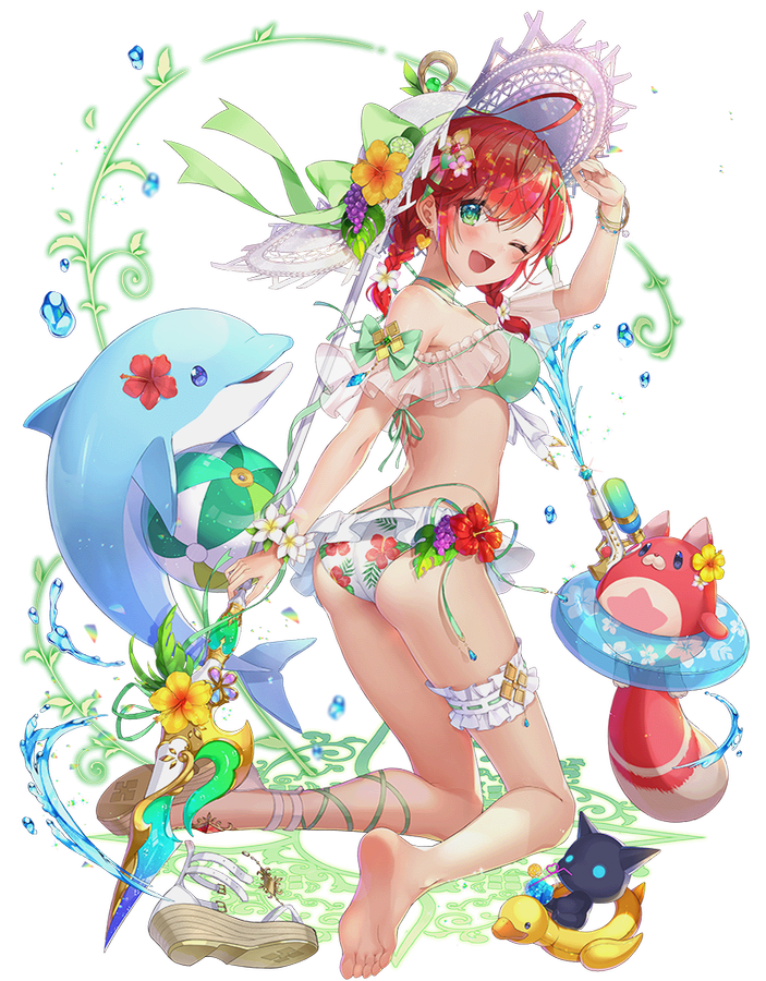 時屋 白猫 白猫 夏 キャラ 透過 立ち絵 その1 白猫
