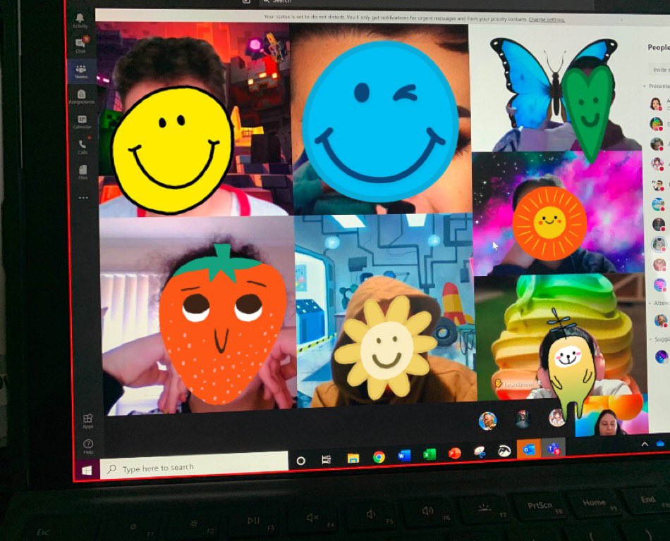 Happy Friday everyone! My grade six class have figured out that they can put pictures as their background. Whatever it takes to get them online and engaged in our sessions 🥳 <a href="/roxyparkps/">Roxburgh Park Primary School</a> <a href="/MicrosoftTeams/">Microsoft Teams</a> #MIEexpert