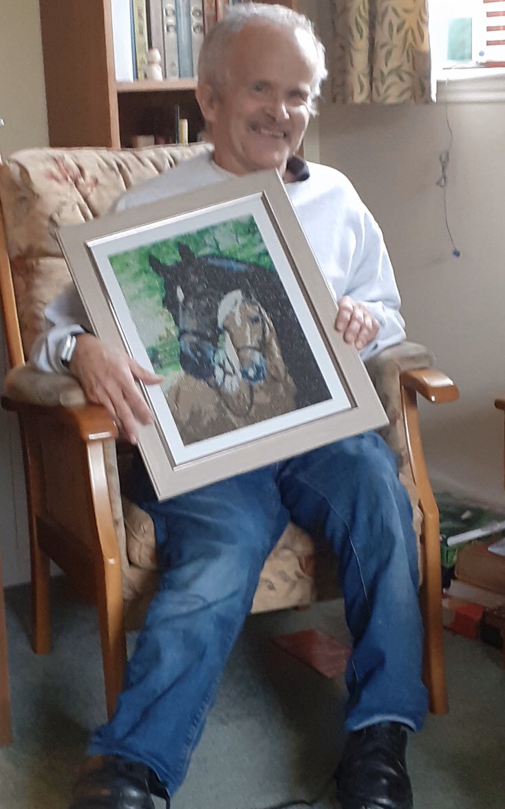 CornerstoneFELB's tweet photo. Ian has been busy finishing and framing his first diamond painting! Check this out! Brilliant work Ian 👏🏼 🖼😃💙 #TeamBordersCS https://t.co/K4D3f67nWp