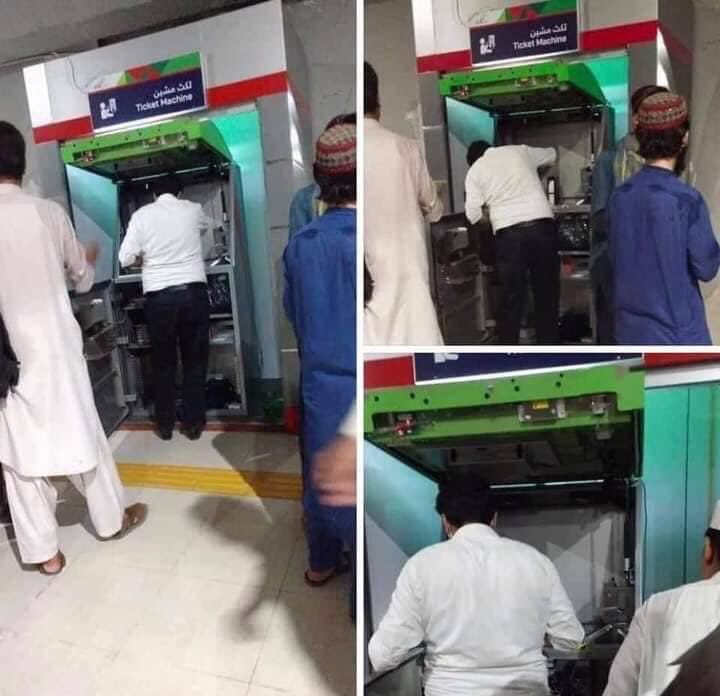 sajidyousafzai_'s tweet photo. Its hardly been 24 hours and one guy broke the ticket machine and another pierced the leather seat with a blade. And then we blame our leaders!

#BRTWayToProgres 
#HappyBirthdayDearPakistan https://t.co/fDV34KQiRy