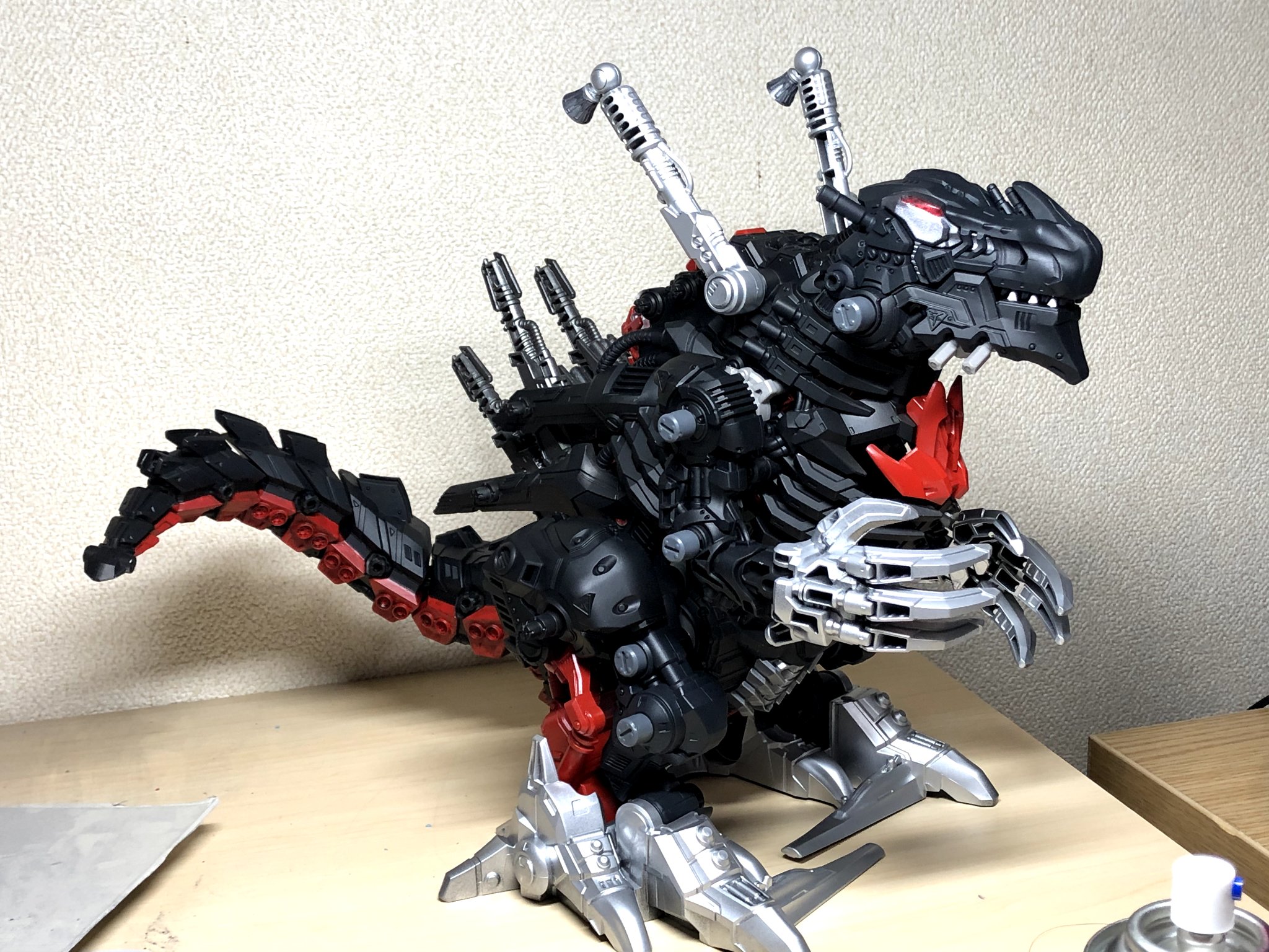 【オリジナル塗装】ゾイドワイルド　ゼログライジス ゼログライジスをデスザウラー風カラーに塗装してみた！【ゾイド