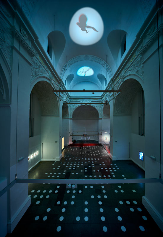 museenAB's tweet photo. Noch bis Sonntag, 16. August, kann die als Gesamtkunstwerk gedachte Ausstellung #LogischePhantasien des Künstlers @TimOttoRoth in der #KunsthalleJesuitenkirche bestaunt werden. Sogar die Bodenfläche wurde durch retroreflektierende Punkte zu einem Kunstwerk https://t.co/4F1tVVj4O4 https://t.co/IqPyhUkdsi