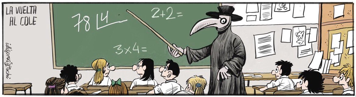 CardiologyJour1's tweet photo. Back to school, by @Pachi_Idigoras
The irony requires knowledge about history of medicine, in Yersinia times
#SmartHumour https://t.co/hxJNikuCZv
