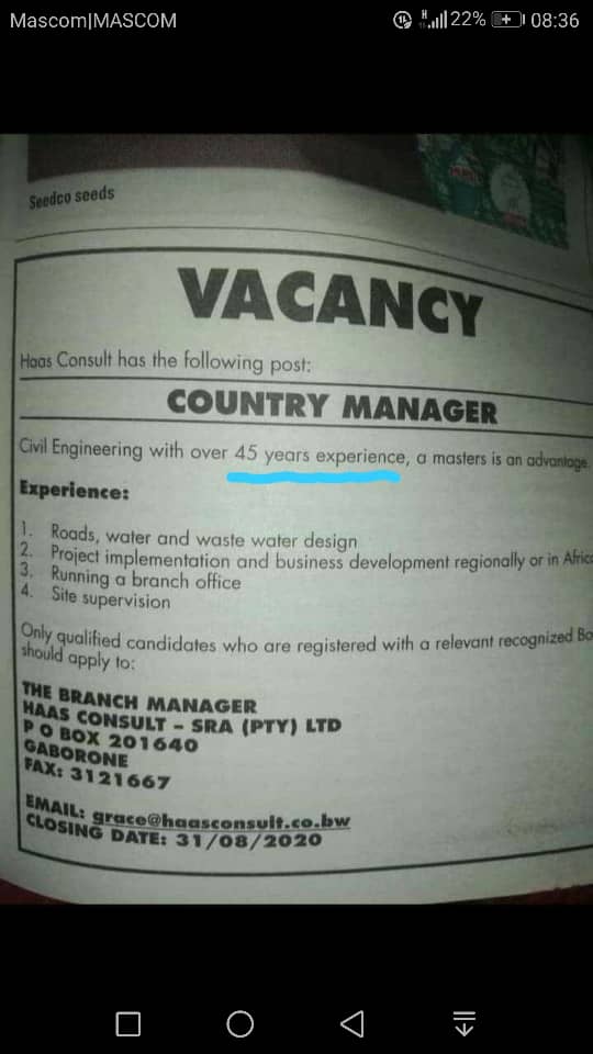 Hebathung 🙄🙄🙄A person with 45 years experience is retired! Ha le sa batle go hira le lese.🙆🏾‍♂️🤦🏾‍♂️