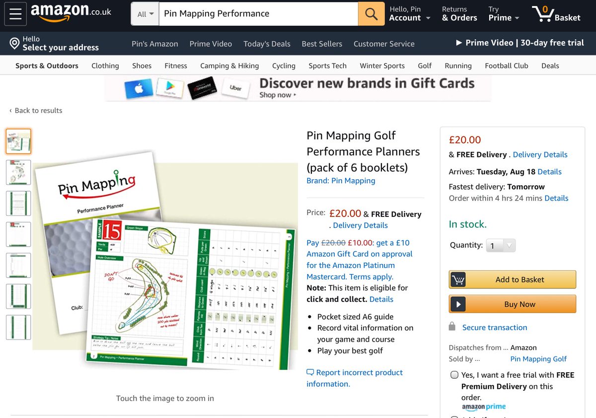 PinMapping_golf's tweet image. We now have our Pin Mapping ‘Performance Planners’ available on amazon and amazon prime 

➡️ Prepare for tournaments and design a strategy! 

The Information you record is so powerful it will encourage you to commit to your game plan and your shots 👊

#PerformancePlanner