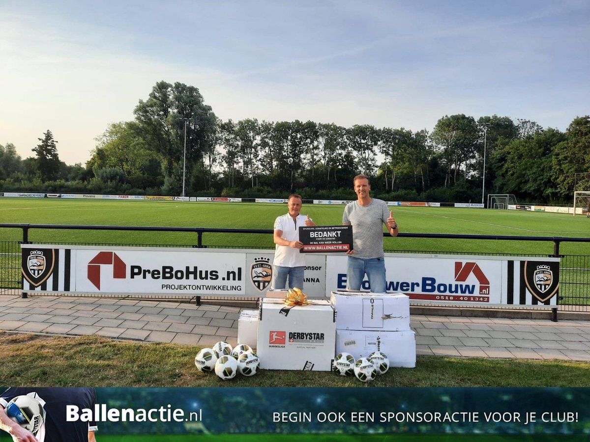 Ballenactie (@ballenactie) on Twitter photo โ
Missie geslaagd: 75 gloednieuwe ballen bij elkaar gespaard. Goed gedaan leden, sponsoren en supporters van <a href="/vvstanna/">vv St.-Annaparochie</a> ! ๐๐ผ
โก๏ธ Net als inmiddels al 111 verenigingen ook meedoen aan de #Ballenactie? Meld jouw club tot en met 13 september aan via ballenactie.nl. โ
Missie geslaagd: 75 gloednieuwe ballen bij elkaar gespaard. Goed gedaan leden, sponsoren en supporters van <a href="/vvstanna/">vv St.-Annaparochie</a> ! ๐๐ผ
โก๏ธ Net als inmiddels al 111 verenigingen ook meedoen aan de #Ballenactie? Meld jouw club tot en met 13 september aan via ballenactie.nl.