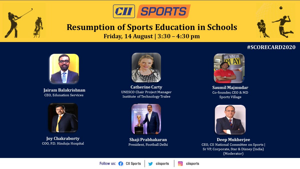 CIISports's tweet photo. One hour to go...hope to see you all attend this important discussion. #makingindiaplay #Scorecard2020
Join us https://t.co/AW4eE3iOsX https://t.co/qp2iXWvZF6