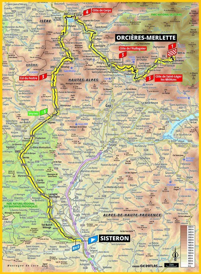 Carte Orcières-Merlette