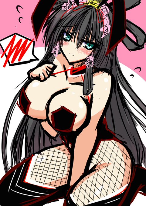 【ラフ描き】サクヤのえっちインナーがバニーみたいだったのでそれっぽく
#lovfan 