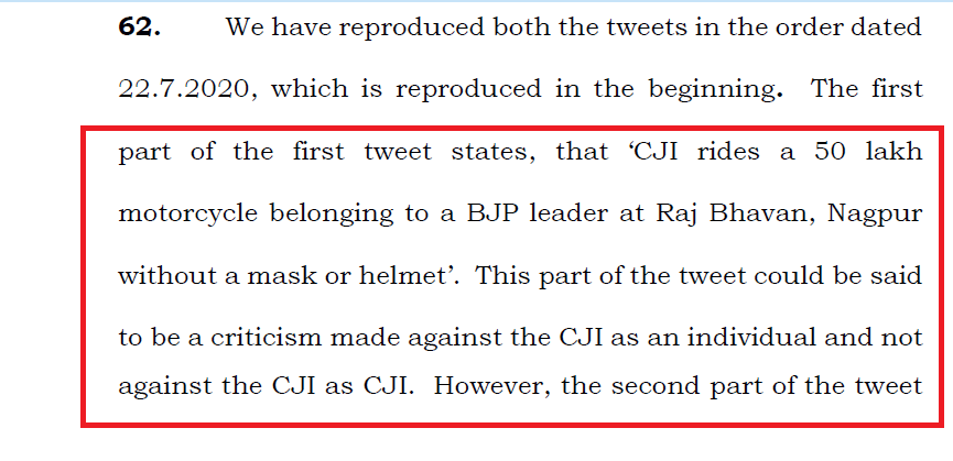 The SC judgement in  #PrashantBhushan case has excellently parsed the difference between criticism of a judge as an individual (for which no contempt but private civil route exists) and the criticism in judicial capacity (for which contempt can and has been invoked). 1/3