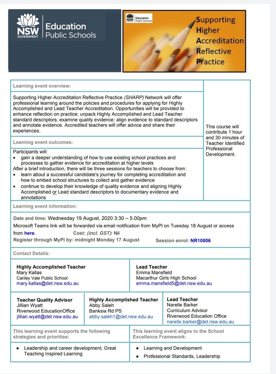 AbbySaleh1's tweet photo. If ur interested in Higher accreditation this is the seminar is for u.Being accredited HALTs  we explain the process, share insights &amp; answer your questions. Breakout rooms for those already in the process &amp; need specific support. ONLINE 🖥 👨‍💻 Please RT and share. 
@LilaMularczyk https://t.co/GPCtuQQgbd