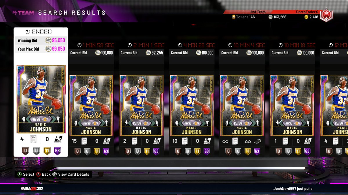DarthFaderX's tweet photo. Not sure if this is gonna go lower in value... I gave in. #goatmagic #NBA2K20 #XboxShare https://t.co/PhfZiTUMXU