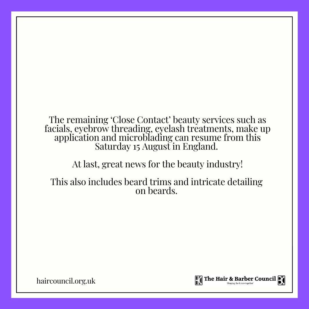 hairbarbcouncil's tweet photo. Latest updates that come into effect on Saturday 15 August https://t.co/mDpzdLh4IT