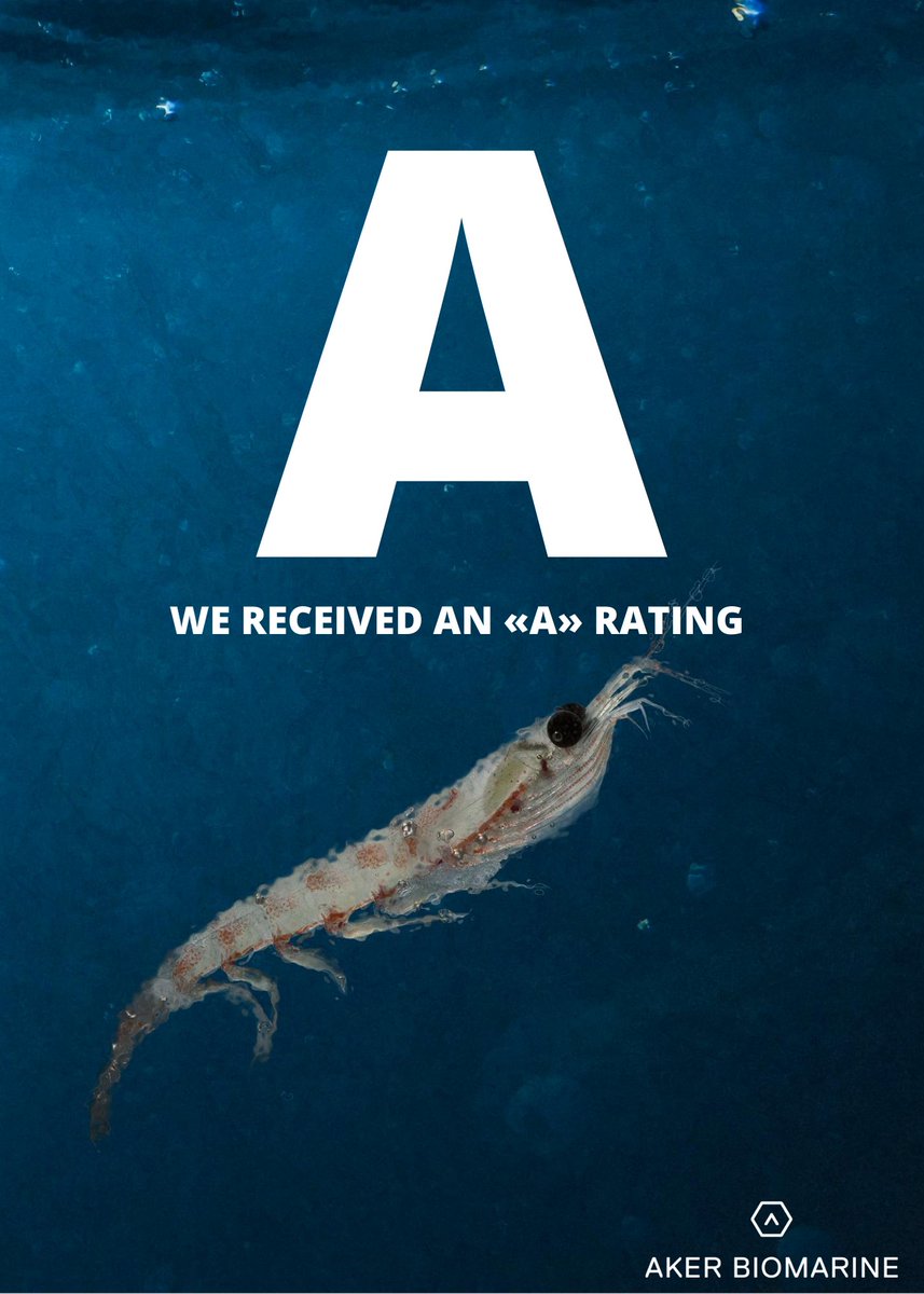 AkerBioMarine's tweet photo. The Antarctic krill fishery has for the fifth year in a row received an “A” ranking from the Sustainable Fisheries Partnership for having biomass that is deemed to be in very good condition. #Arating #SFP https://t.co/FG0V3JEpCF