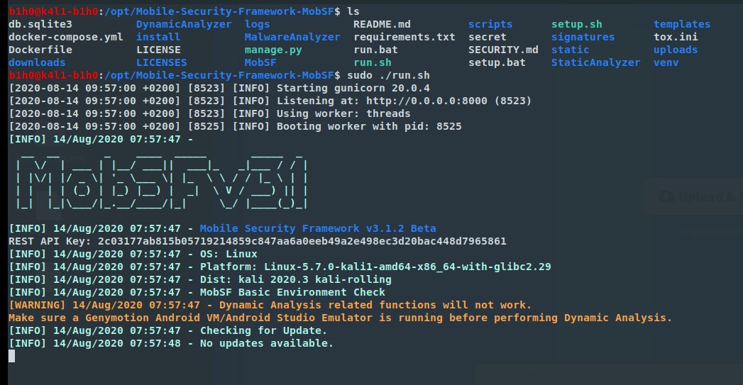 310hkc41b's tweet image. ⤵️
Ejecuto #MOBSF 
sudo ./run.sh
⬇️