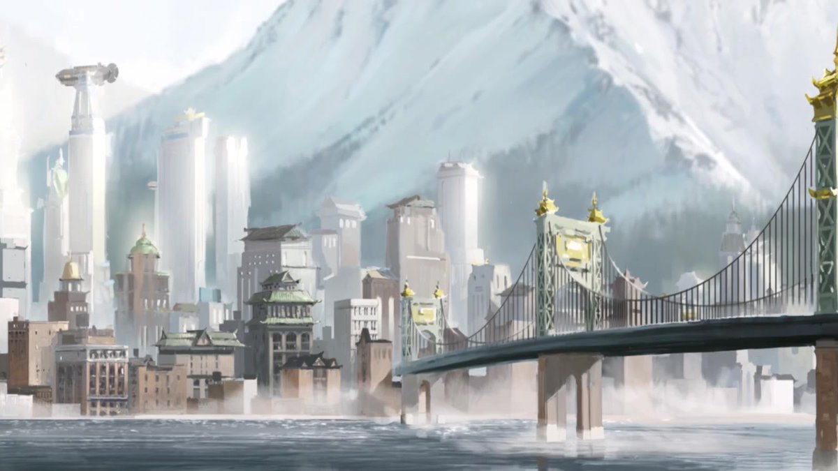 most of the legend of korra is set in republic city — a city founded by firelord zuko and avatar aang, where anyone from any nation can live together in peace. tlok gives a fun twist to the old avatar world with a modern 1920’s style.