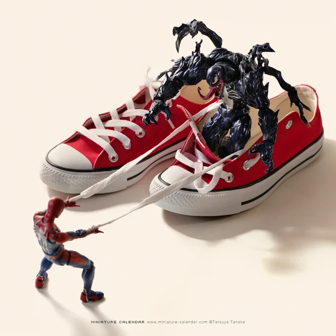 クモの糸の代わりにクツの紐
⠀
#SpiderMan #スパイダーマン #靴紐 
