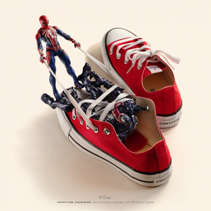 クモの糸の代わりにクツの紐
⠀
#SpiderMan #スパイダーマン #靴紐 