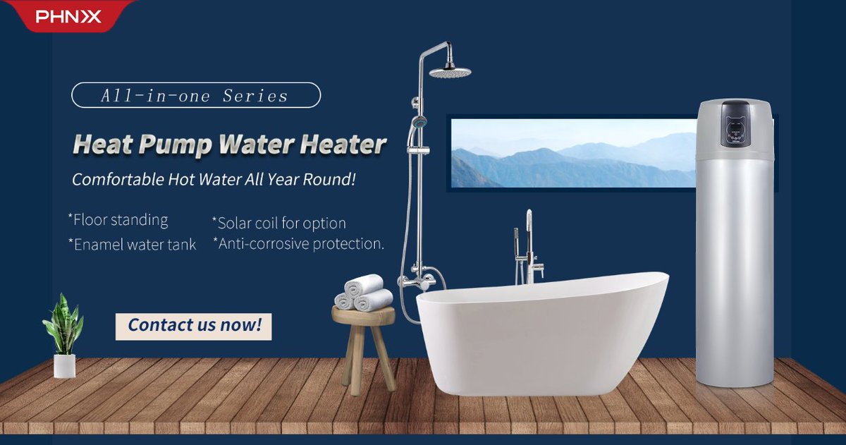 PHNIXEN's tweet image. PHNIX all-in-one heat pump water heater, the smart choice for water heating at your home!
Contact us now for more: phnix-e.com
#PHNIX #HeatPump